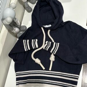 Zara navy blue hooded sweater Size Medium
